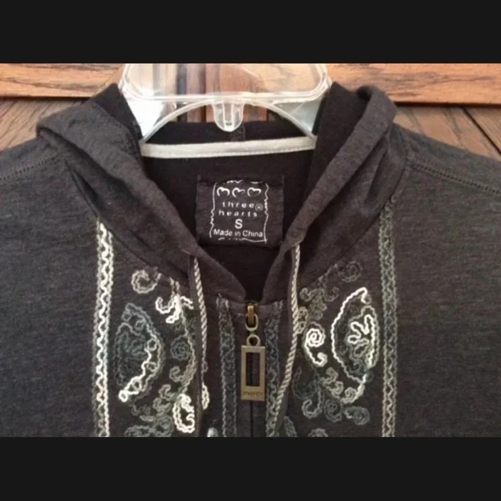 BOHO Embroidered Hoodie, Size Small, NWOT - Picture 5 of 6